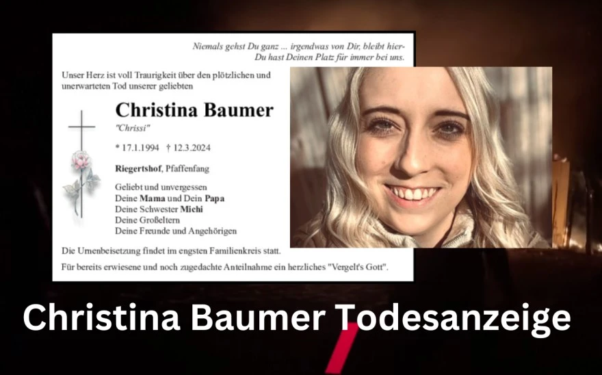 Christina Baumer Todesanzeige , Traueranzeige